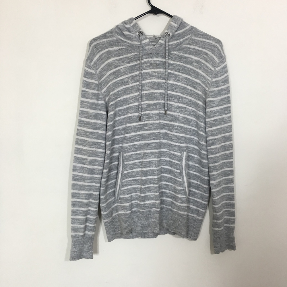 GAP Men's Striped Sweater Hoodie